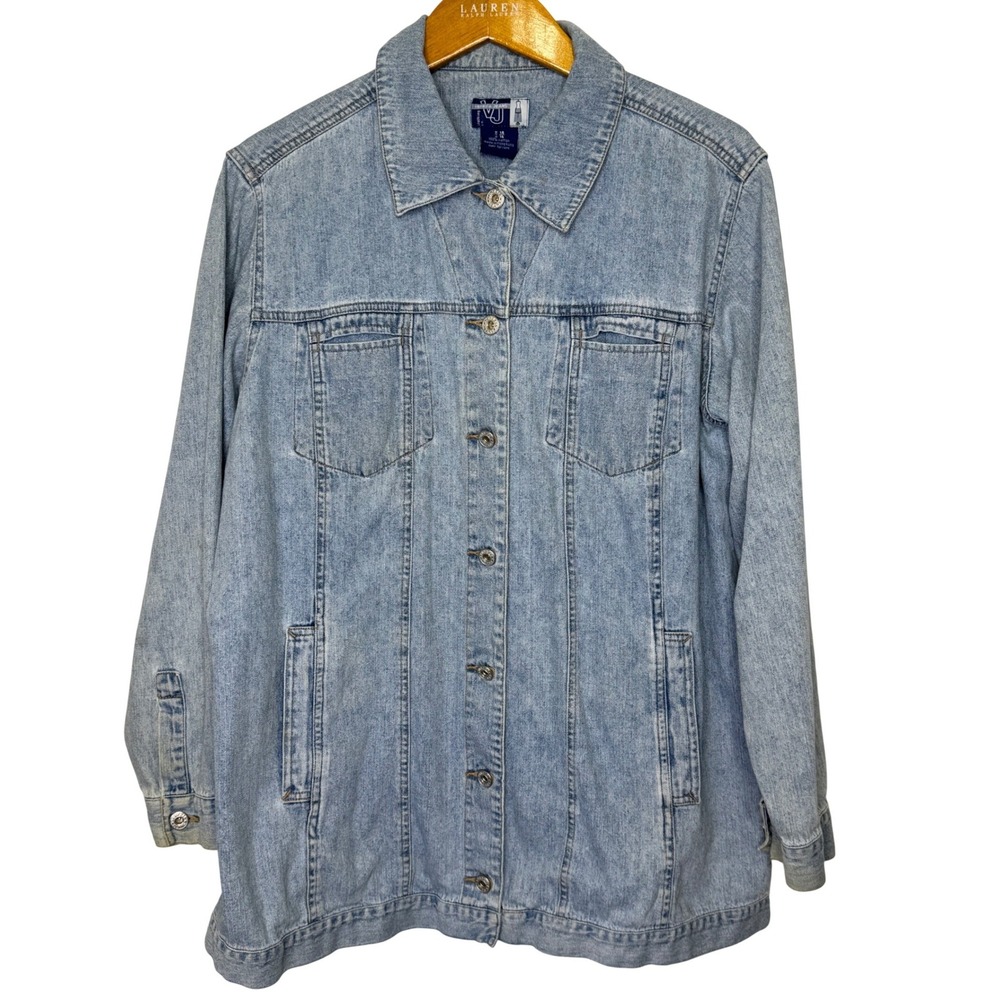 Vintage Venezia Jeans Denim Shirt Jacket Womens 14/16 Blue